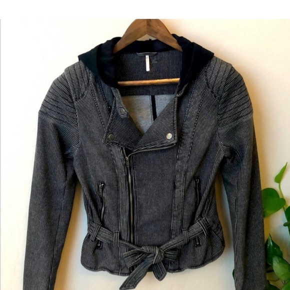 Free people Moto biking jacket sz small - Picture 3 of 9